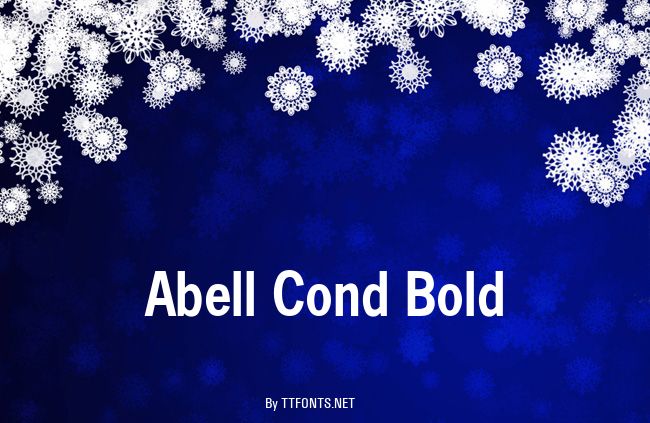 Abell Cond Bold example